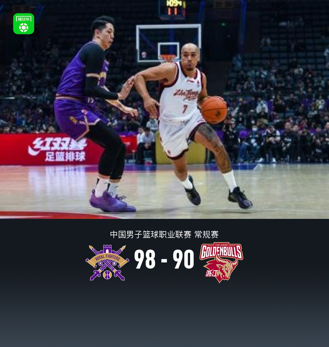 北控98-90加时逆转浙江，里勒46+5，程帅澎27分